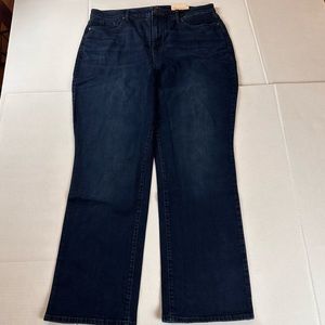 New Woman’s NYDJ Relaxed Straight Jeans Bixby Blue Size 18‎ Lifttuck Technology